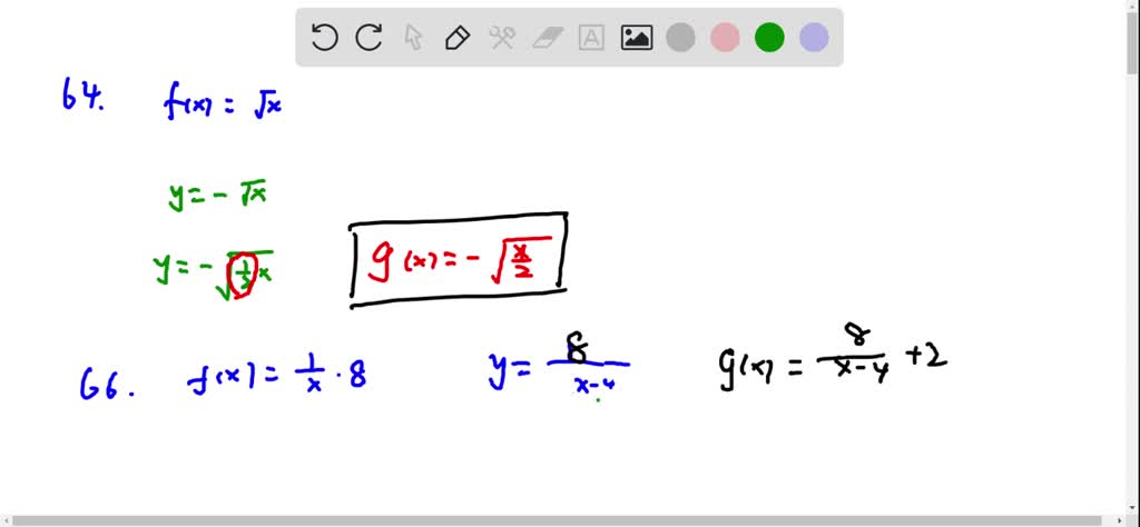 SOLVED: For the following exercises, write formulas for the function g ...