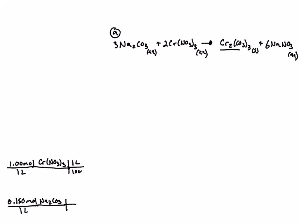 Solved A Precipitation Reaction Takes Place When A Solution Of Sodium Carbonate Is Added To A 4302