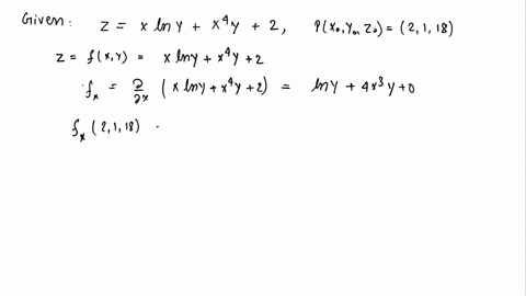 the-tangent-plane-to-the-surface-with-equation-23chy-24-92-the-point-y2-2118-has-the-equation-write-the-appropriate-function-of-and-y-66677