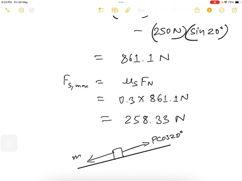 question-4the-coefficients-of-static-and-kinetic-friction-between-the-100-kg-block-shown-in-fig4-and-the-inclined-plane-are-03-and-02respectivelydetermine-the-friction-force-f-acting-on-the-92489