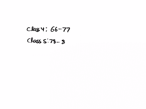 consider-the-following-frequency-table-representing-the-scores-on-a-test-scores-on-a-test-class-frequency-3041-12-4253-11-5465-6-6677-11-7889-7-step-2-of-5-determine-the-upper-class-boundary-for-the-f