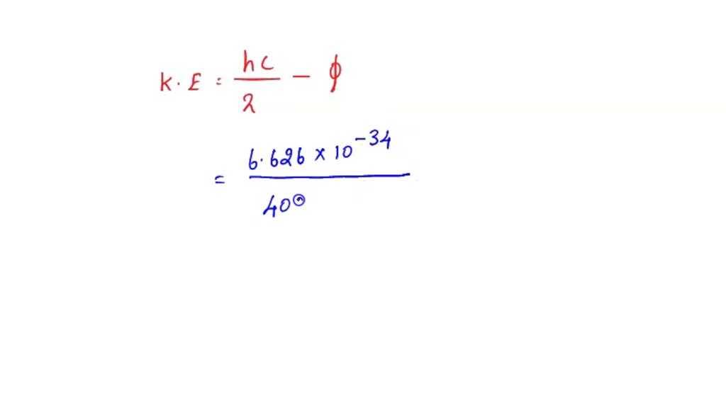 SOLVED The work function for tungsten is 4.58 eV. What is the