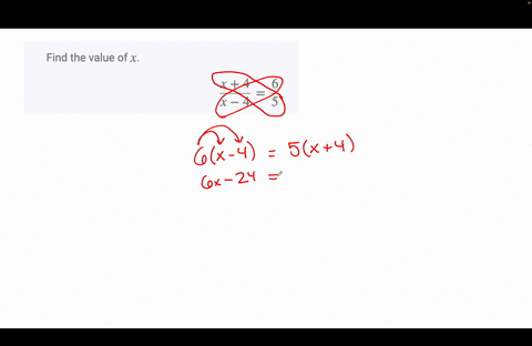 find-the-value-of-x-fracx4x-4frac65-2-59766