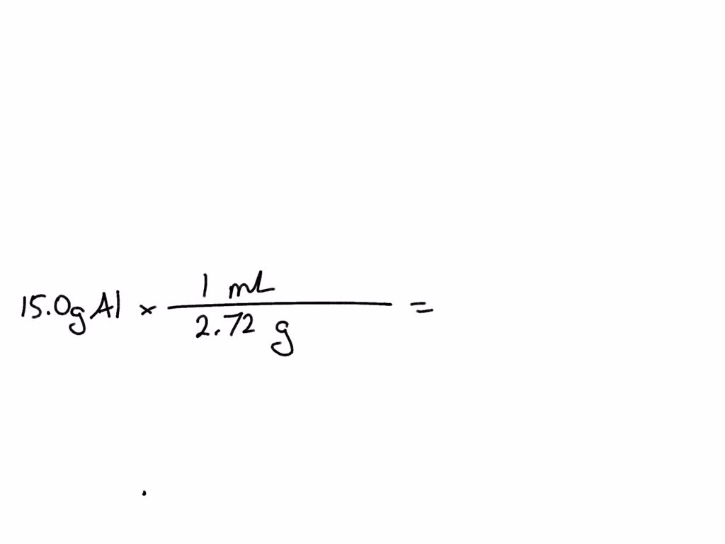 SOLVED Use unit analysis to show how to calculate the volume occupied