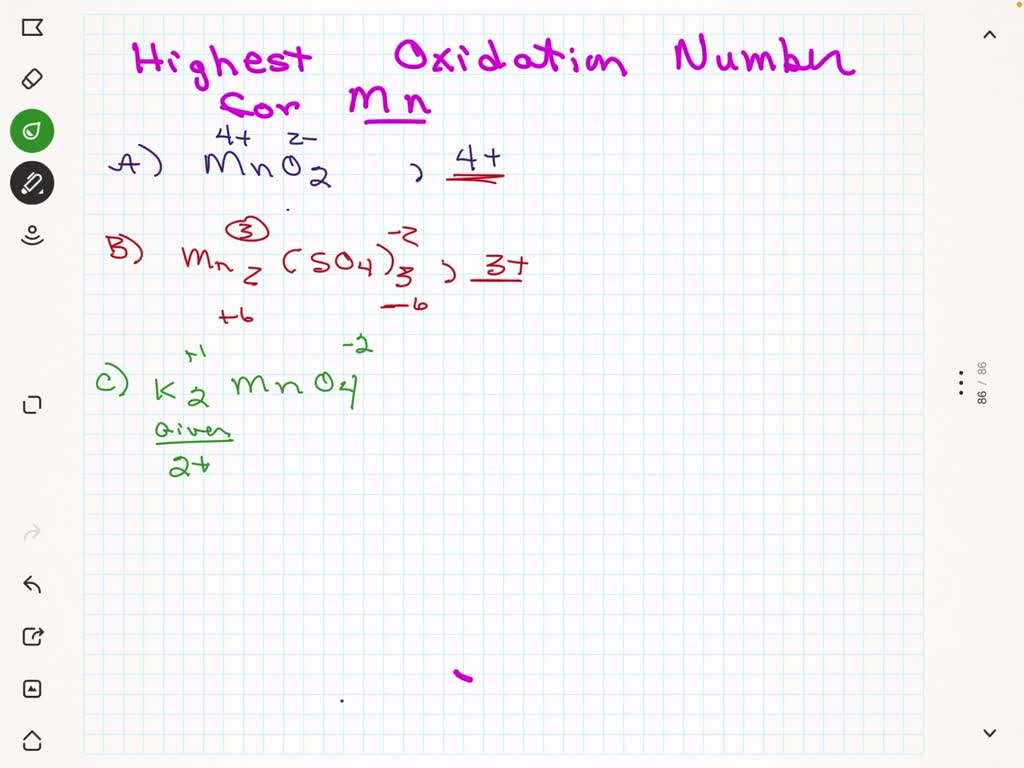SOLVED: 1 Identify which element has the highest oxidation state from
