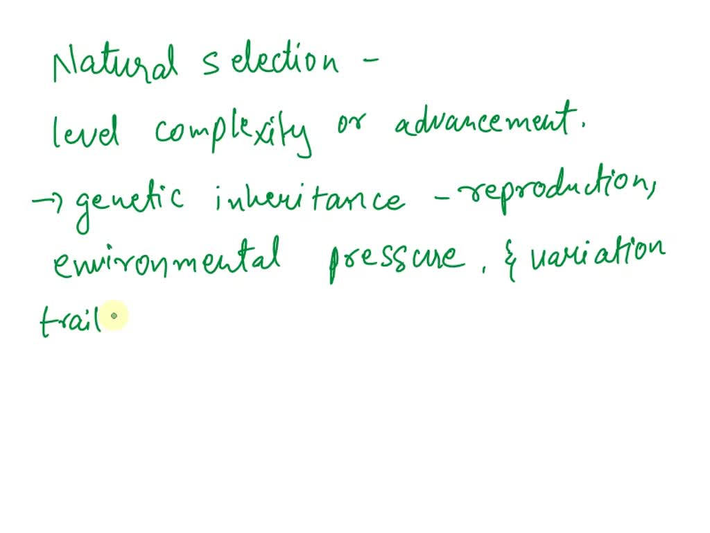 SOLVED: The process of natural selection requires all of the following ...