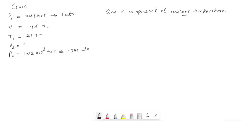 SOLVED: A sample of argon gas at a pressure of 690 torr and a ...