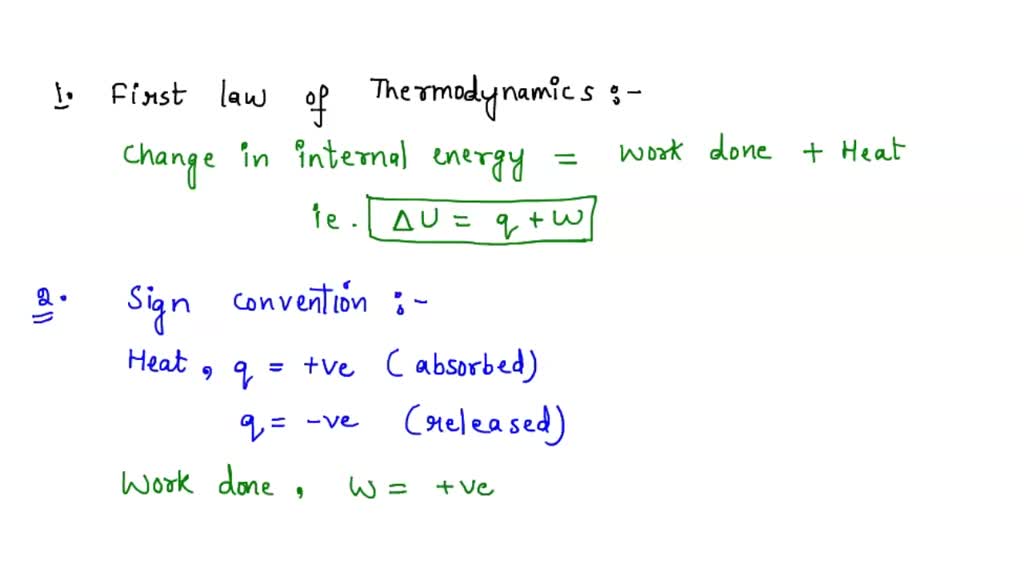 solved-one-version-of-the-first-law-of-thermodynamics-is-expressed-as