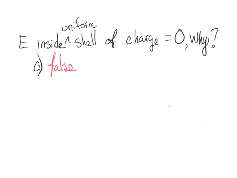the-electric-field-inside-a-spherical-shell-with-electric-charge-spread-equally-throughout-the-shell-is-zero-anywhere-inside-the-shell-because-select-one-or-more-than-one-athe-electric-field-of-the-ch