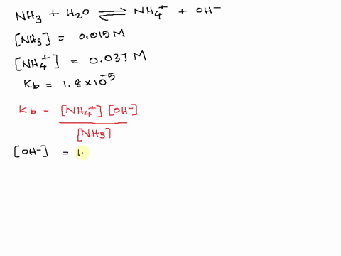 calculate-the-ph-of-a-buffer-solution-consisting-of-0051-m-nh3-and-0037-m-nh4-the-kb-for-nh3-18-x-10-5-66214