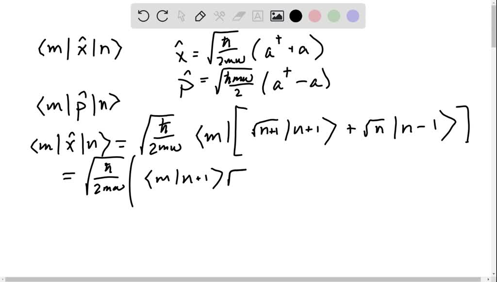 SOLVED: Compute the matrix elements and where x is the position ...