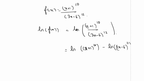 use-logarithmic-differentiation-to-evaluate-f-x-x110-fx-3x-6-12-f-x-11304