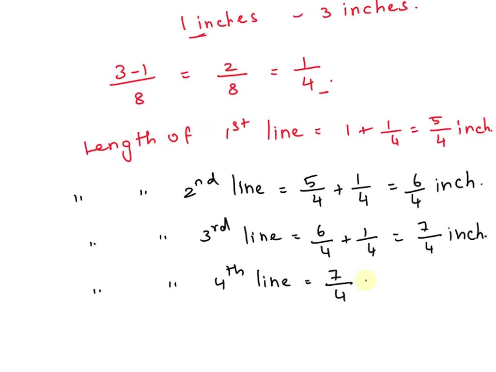 SOLVED draw 8 lines that are between 1 inch and 3 inches long measures