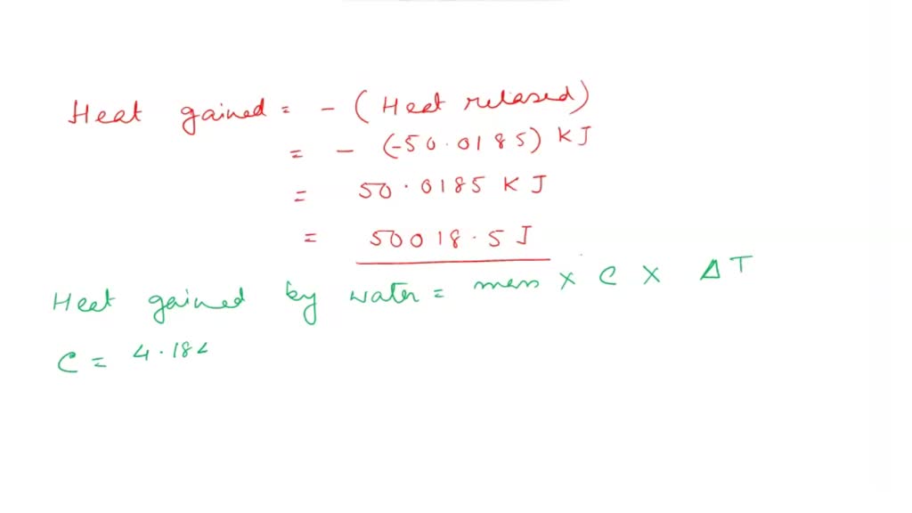SOLVED A bomb calorimeter containing 900 grams of water was calibrated