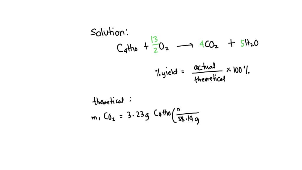 SOLVED: Consider the reaction of C4H10 with O2 to form CO2 and H2O. If ...