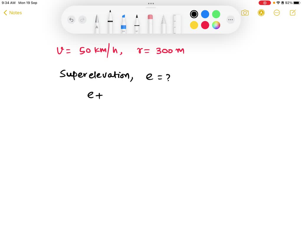 solved-determine-the-amount-of-super-elevation-on-a-horizontal-curve