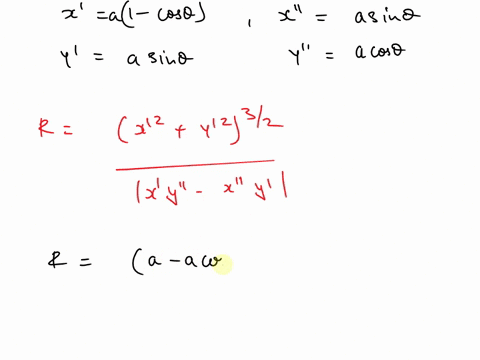 the-radius-of-curvature-at-the-point-thetafracpi2-on-the-curve-mathrmxmathrmatheta-sin-theta-mathrmy-52195