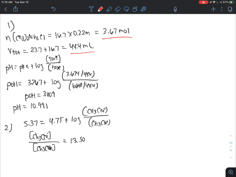 1-calculate-the-ph-of-a-solution-that-results-from-mixing-277-ml-of-024-m-dimethylamine-ch32nh-with-167-ml-of-022-m-ch32nh2cl-the-kb-value-for-ch32nh-is-54-x-10-4-value-002-2-what-is-the-buf-25372