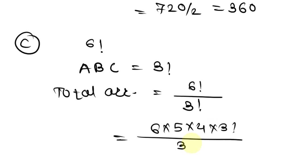 How Many Different Linear Arrangements Are There Of The Letters A, B, C ...