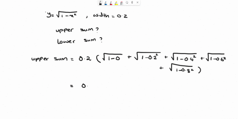 use-the-upper-and-lower-sums-to-approximate-the-area-the-region-using-the-given-number-of-subintervals-of-equal-width-round-your-answers-to-three-decimal-places-y-v-1-_-x2-upper-sum-lower-su-05612