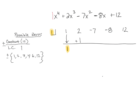 use-the-rational-zeros-theorem-to-find-all-the-real-zeros-of-the-polynomial-function-use-the-zeros-to-factor-f-over-the-real-numbers-fxx42x3-7x2-8x12-awhat-are-the-real-zeros-select-the-correct-choice