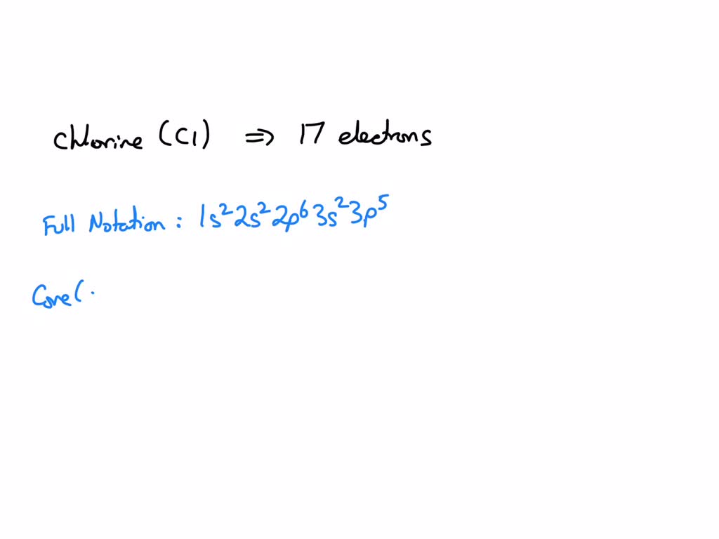 SOLVED how do you calculate Chlorine's electron configuration?
