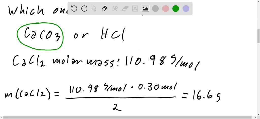 SOLVED: How many grams of calcium chloride will be produced when 27.0 g ...