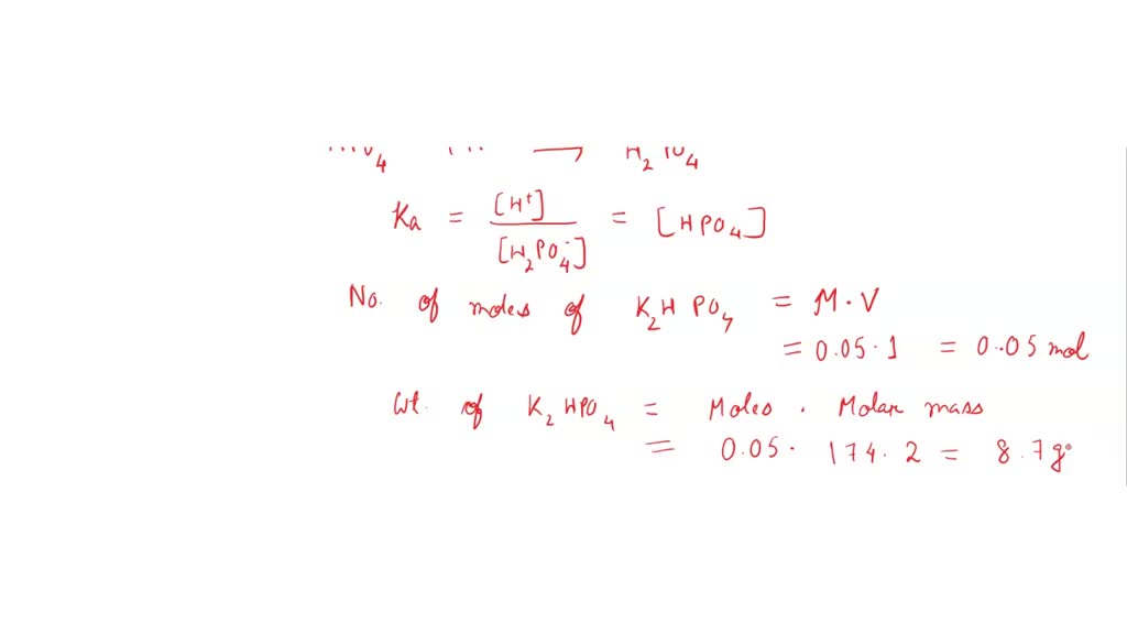 Solved: How Would You Prepare 1l Of A .050m Phosphate Buffer At Ph 7.5 