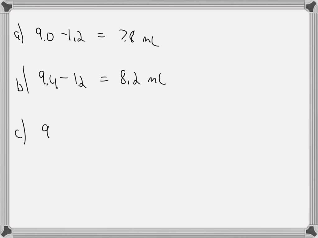 SOLVED: A student performed the experiment "Titration of Acetic Acid in