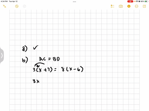 given-isosceles-trapezoid-abcd-find-the-following-a-ac-in-cm-if-bd-153-cm-ac-153-cm-b-x-if-ac-3x-7-and-bd-8x-6-75133
