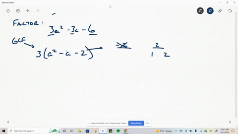 factor-completely-by-first-factoring-out-the-greatest-common-factor-and-then-factoring-the-trinomial-that-remains-3a2-3a-6-27042