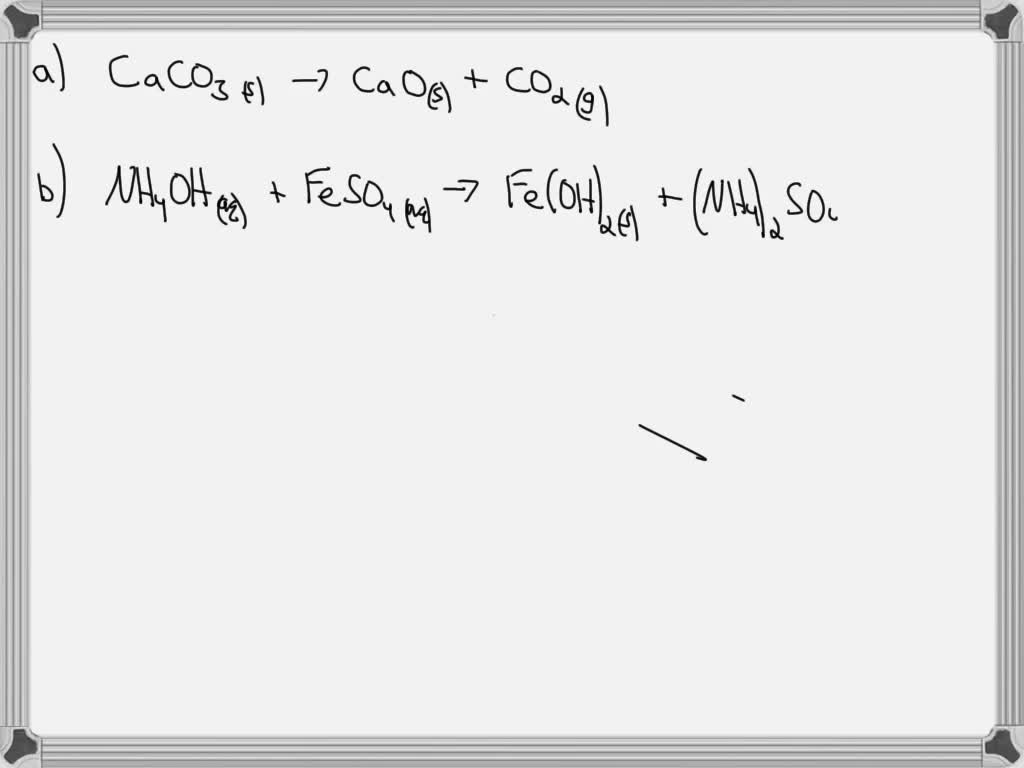 SOLVED 16. Write the following in the form of balanced chemical