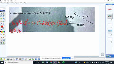determine-the-measure-ofangle-a-3-marks-104-cm-18-cm-219-cm-46272