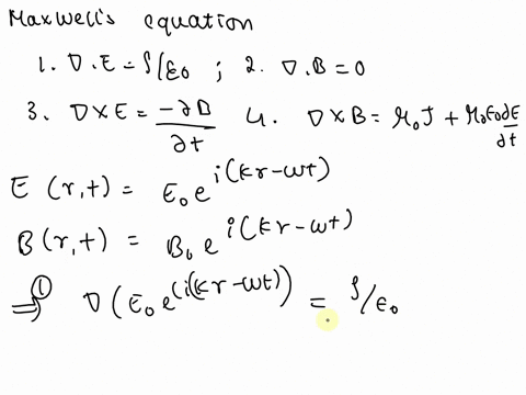 from-maxwells-equations-find-the-wave-equations-that-electromagnetic-fields-must-satisfy-in-the-event-that-the-fields-are-given-through-flat-and-monochromatic-waves-reduce-the-wave-equations-28467