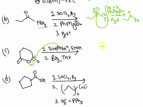 problem-1-provide-the-major-product-from-the-following-reactions-show-all-intermediate-structures-cha-1-mcpba-2-dibal-788c-soclz-pyr-2-ph-mgbr-3hzot-b-hsc-_-nhz-eto-nat-etoh-bhz-thf-1-soclz-27922