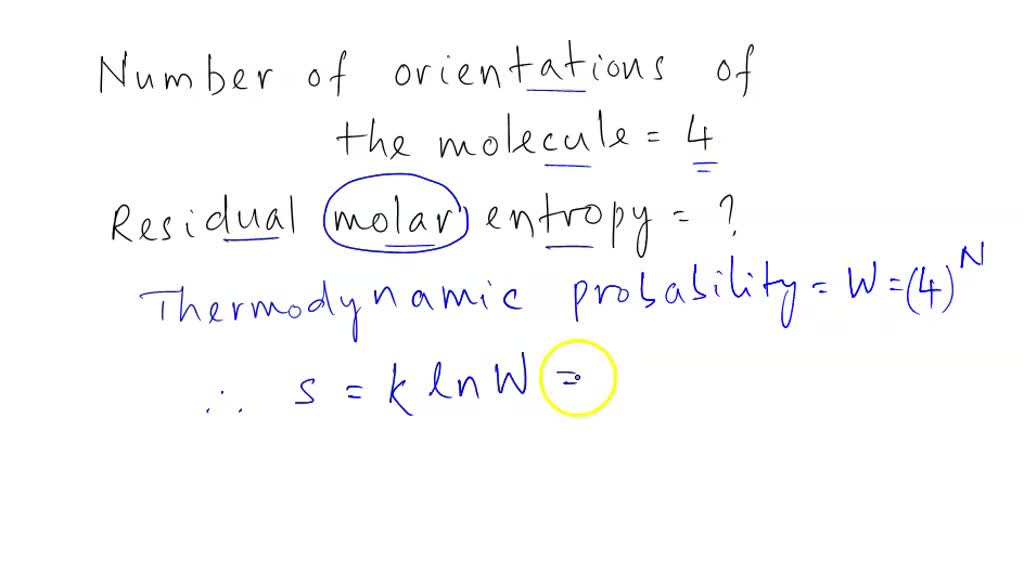 SOLVED Derive an expression for the molar entropy of an equally spaced