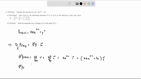 5-16-points-quad-consider-the-function-fx-y2-x-ey-1y2-a-10-points-find-f_vecu31-the-directional-derivative-of-f-at-31-in-the-direction-of-the-unit-vector-vecu-frac35-vecifrac45-vecjleftlangle-frac35-f
