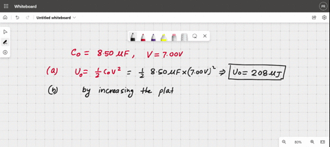 a-parallel-plate-capacitor-has-capacitance-850-f-a-how-much-energy-is-stored-in-the-capacitor-if-it-is-connected-to-a-700-v-battery-j-b-if-the-battery-is-disconnected-and-the-distance-betwee-13294