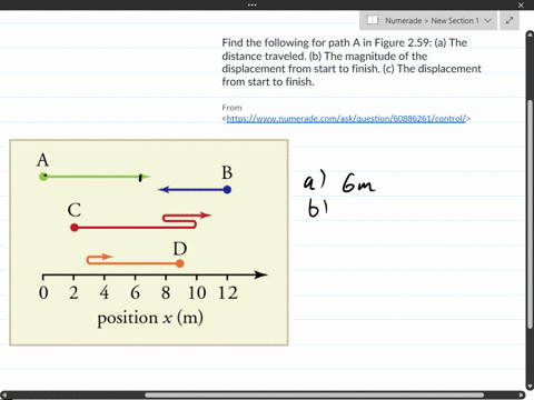 find-the-following-for-path-a-in-figure-259-a-the-distance-traveled-b-the-magnitude-of-the-displacement-from-start-to-finish-c-the-displacement-from-start-to-finish
