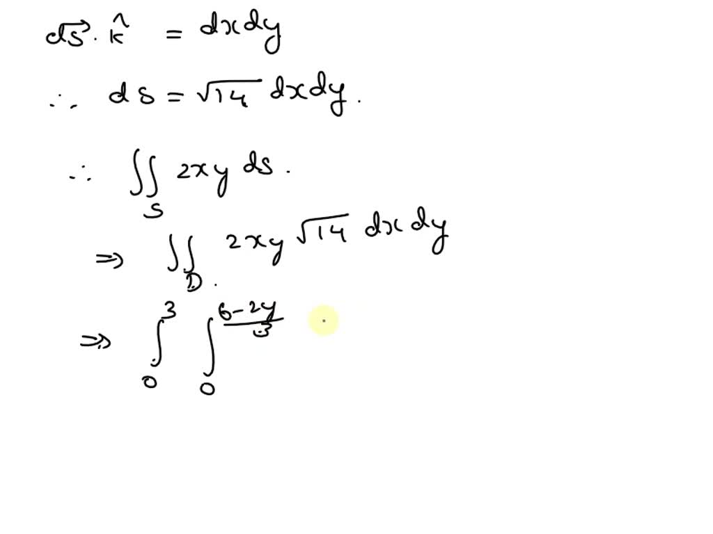 Solved Compute The Surface Integral Of The Function F X Y Z 2xy Over The Portion Of The