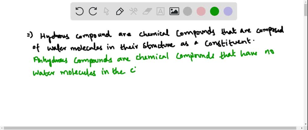 SOLVED: How do appearances of the hydrated and anhydrous CuSO4 crystals ...