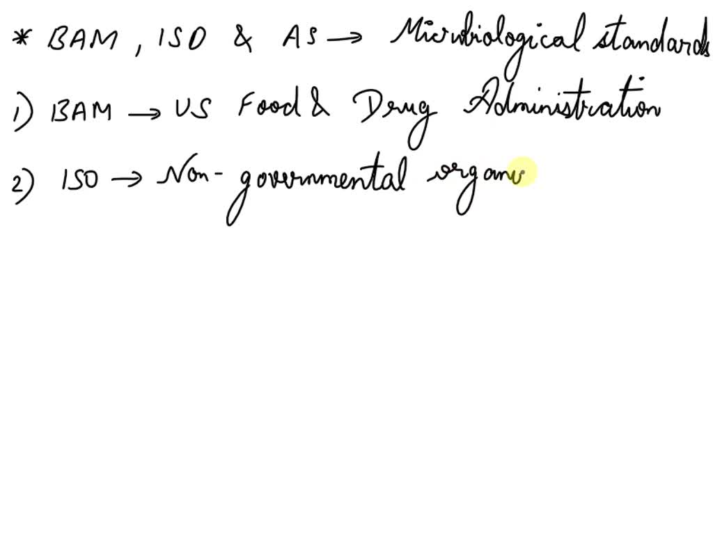 What is the diference in the microbiological standards BAM vs. ISO vs
