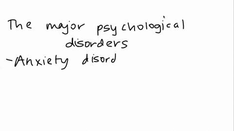 what-are-the-major-psychological-disorders-78788