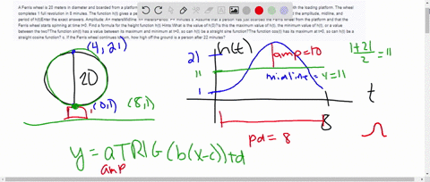 a-ferris-wheel-is-20-meters-in-diameter-and-boarded-from-a-platform-that-is-1-meter-above-the-ground-the-six-oclock-position-on-the-ferris-wheel-is-level-with-the-loading-platform-the-wheel-58538