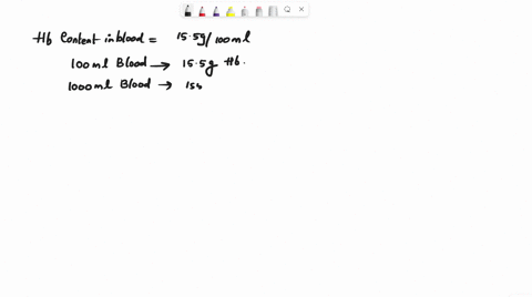 a-human-body-contains-6-liters-of-blood-the-hemoglobin-content-of-blood-is-about-155g100-ml-of-blood-the-approximate-hemoglobin-molecular-weight-is-64500gmol-how-many-moles-of-hemoglobin-are-39305