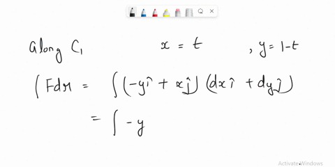 Consider the rotation field f yx and the three paths shown...