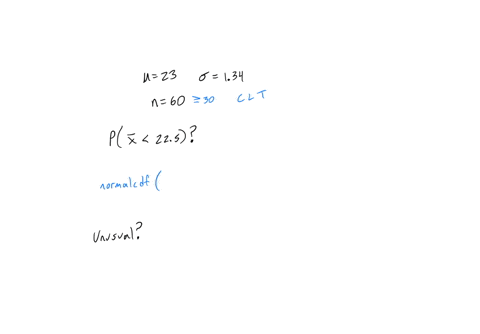 the-population-mean-and-standard-deviation-are-given-below-find-the-required-probability-and-determine-whether-the-given-sample-mean-would-be-considered-unusual-for-sample-of-n-60-find-the-p-65884