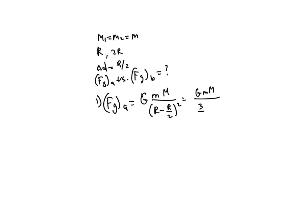 SOLVED: Two identical objects are released from rest from heights R and ...