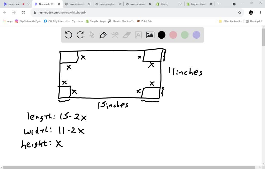 SOLVED A box is formed by cutting squares from the four corners of an
