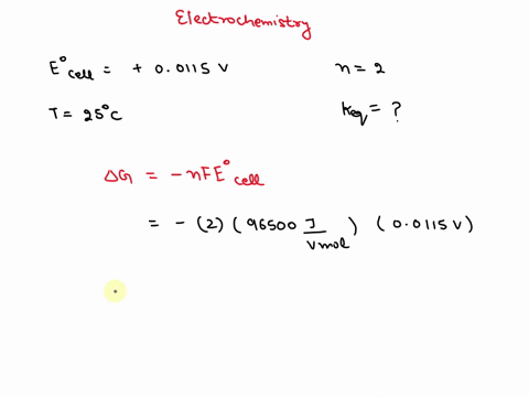 what-is-the-equilibrium-constant-k-at-25c-for-an-electrochemical-cell-when-e-00115-v-and-n-22f-96500-jiv-mol-r-8314-jimol-k-82043
